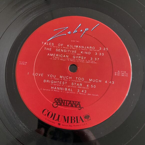 3/$21 Vintage Santana – Zebop 1981 Vinyl LP Columbian Record - Picture 10 of 11